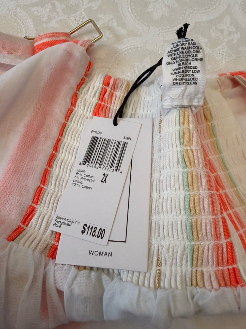 For The Republic Dress 2X Striped Maxi Dress Boho Tiered Sundress Women’s - Picture 4 of 13